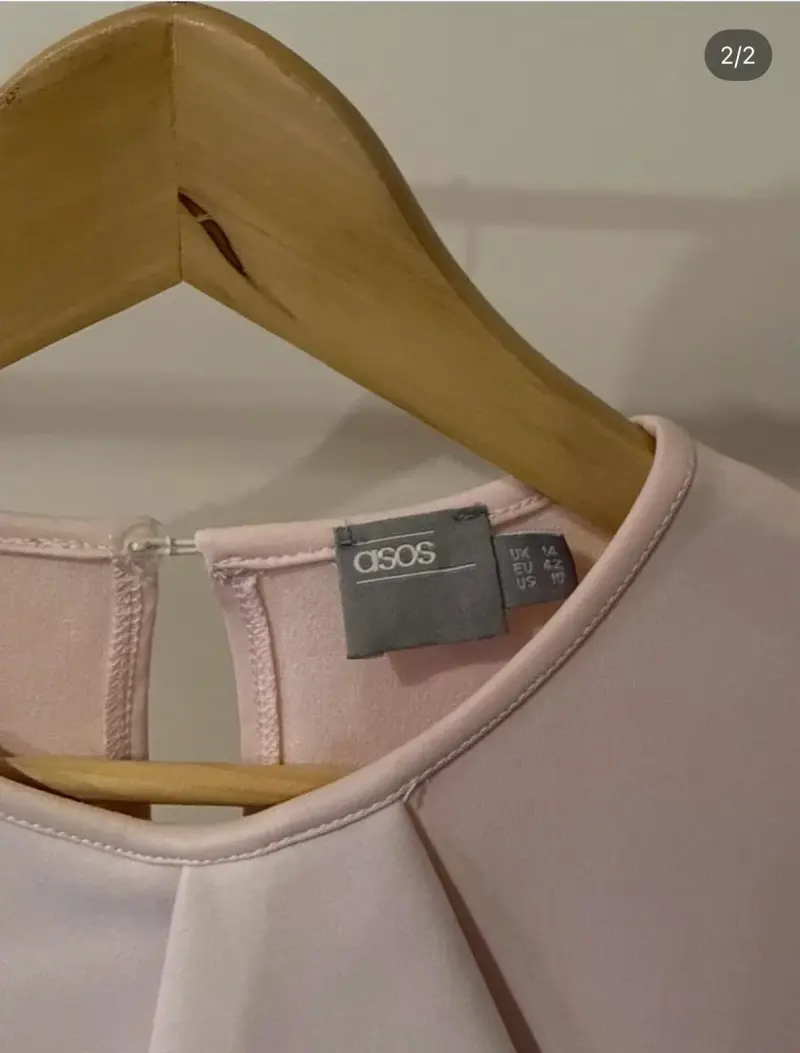 Vestido Asos rosa con volantes - 2