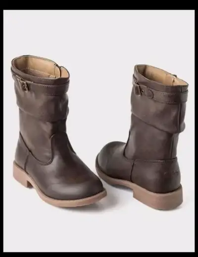Botas Colloky de cuero marrón para niñas - miniatura 1