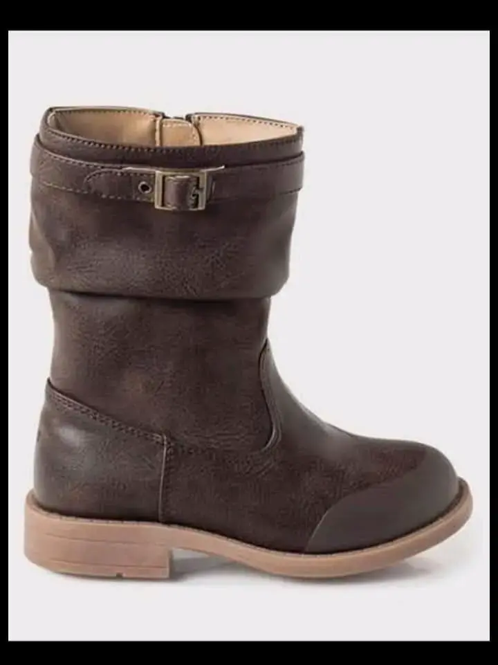 Botas Colloky de cuero marrón para niñas - 2