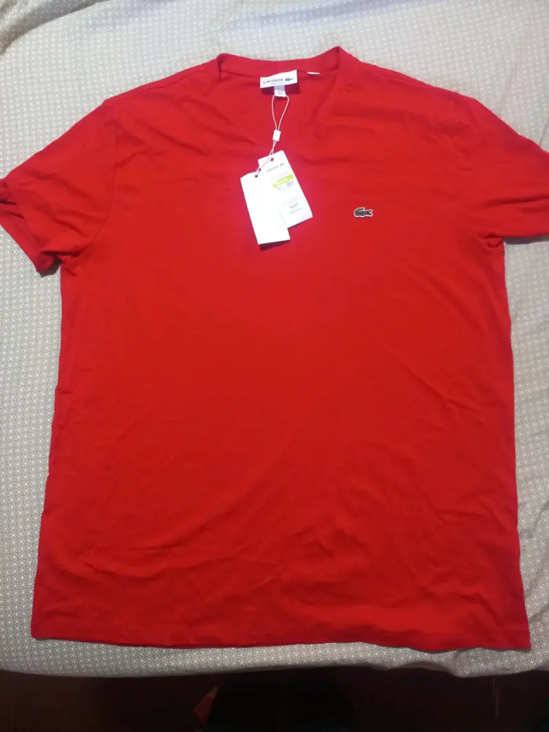 Polera Lacoste Roja Regular Fit - 1