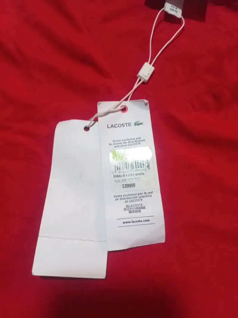 Polera Lacoste Roja Regular Fit - 2