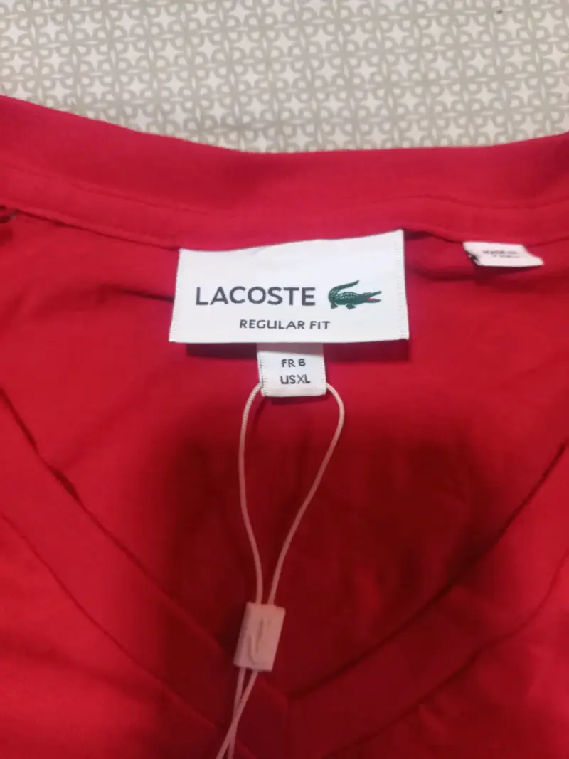 Polera Lacoste Roja Regular Fit - 3