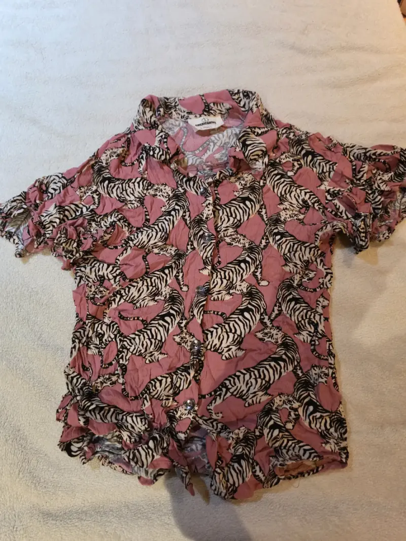 Blusa rosa con estampado de cebra Americanino XS - 1