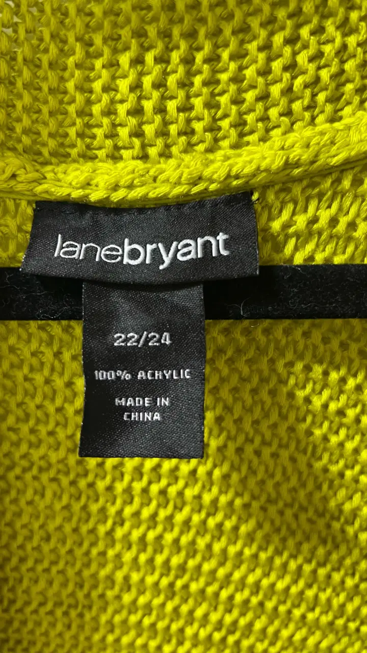 Cárdigan de punto amarillo Lane Bryant - 3