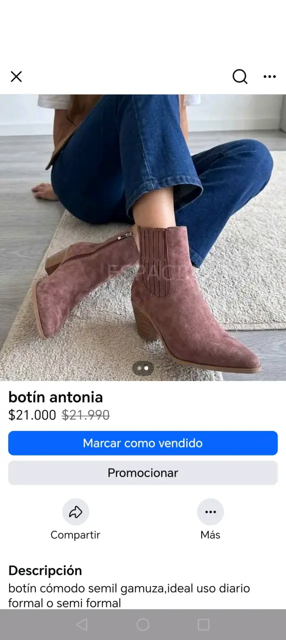 Botines de gamuza color marrón