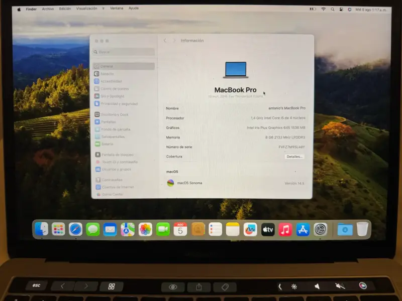 MacBook Pro 13” 2019 Touch Bar - Batería Nueva/Nor - 2