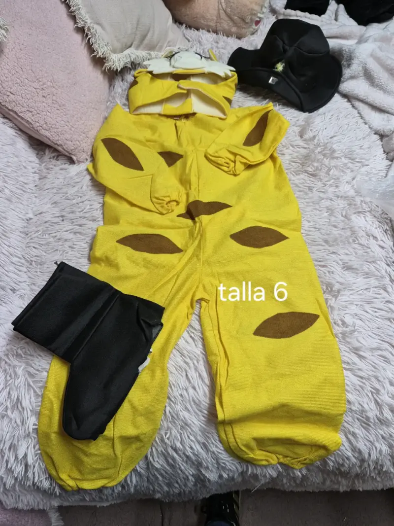 Disfraz de gato amarillo talla 6 para niños - 2