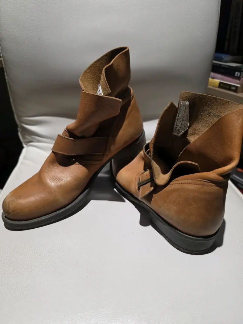 Botines americanino de cuero marrón femeninos - 2