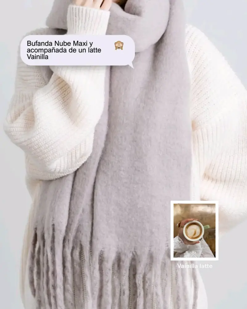 Maxi Bufandas de lana alpaca en varios colores - 4