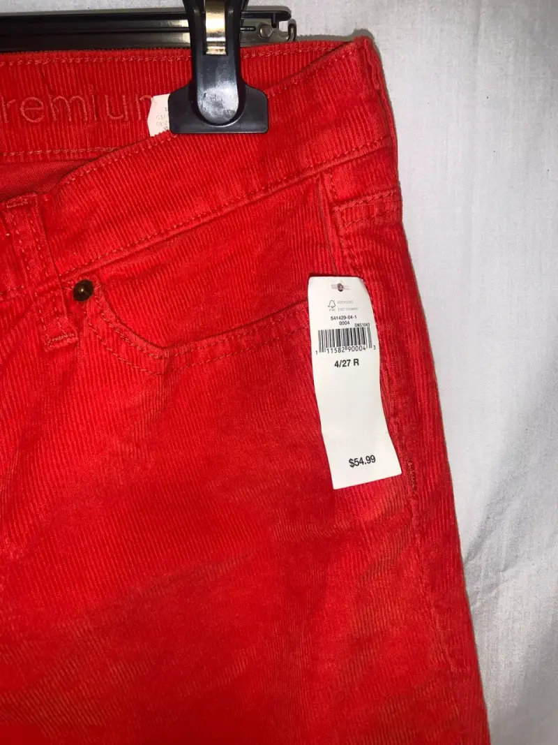 Pantalon rojo cotelé Gap talla 40 - 2