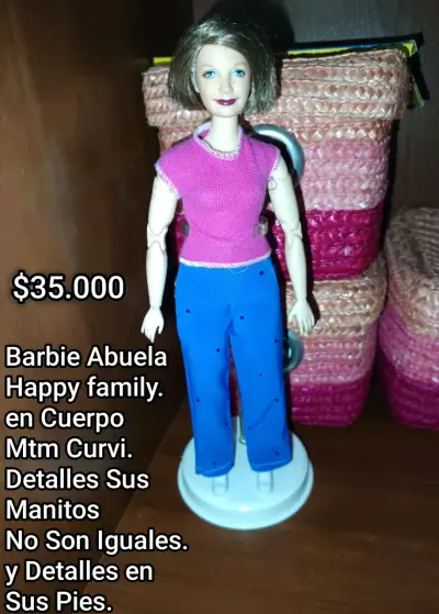 Muñeca Barbie Abuela Happy Family - miniatura 1