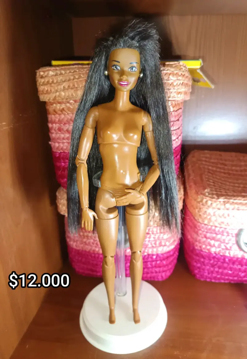 Muñeca barbie articulada con cabello largo - 1