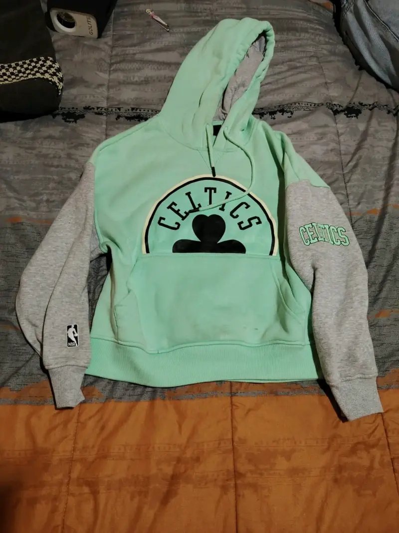 Polerón Celtics verde y gris para mujer - 6