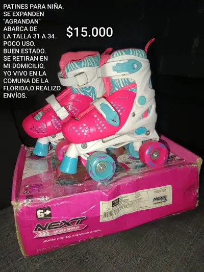 Patines ajustables para niña Next - miniatura 1