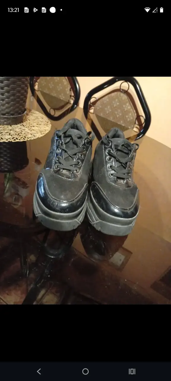 Zapatillas negras de plataforma para mujer - 4