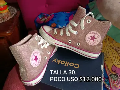 Zapatillas Converse All Star rosadas talla 30 - miniatura 1