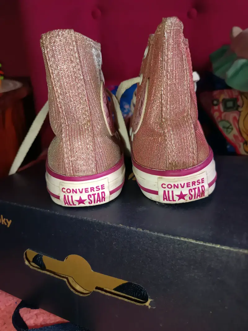 Zapatillas Converse All Star rosadas talla 30 - 4