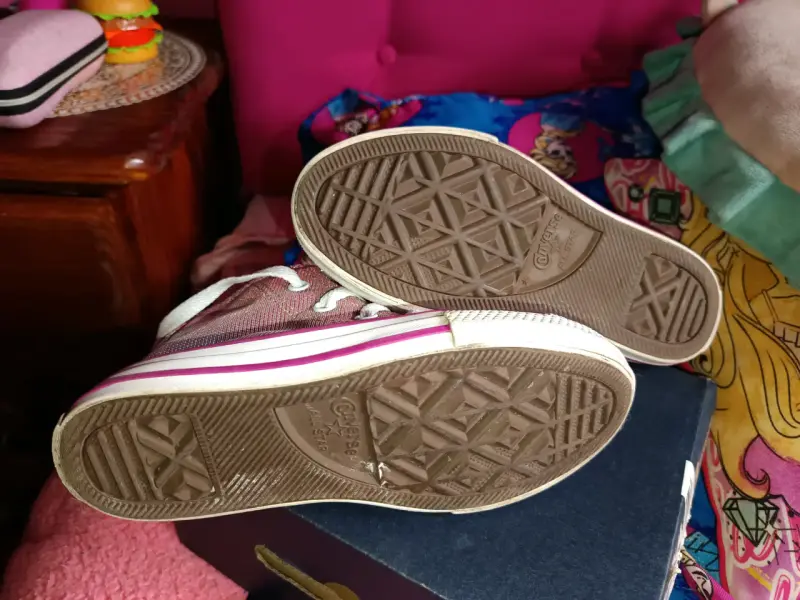 Zapatillas Converse All Star rosadas talla 30 - 5