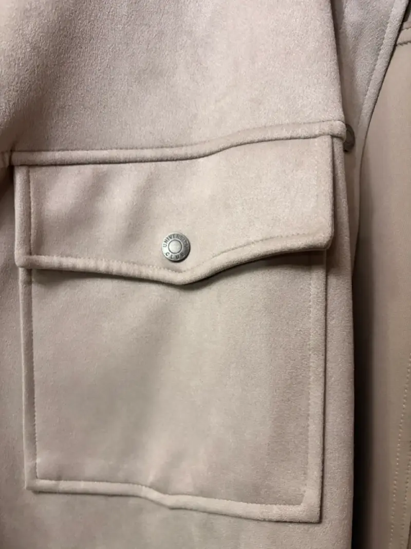 Chaqueta de gamuza beige para mujer - 2