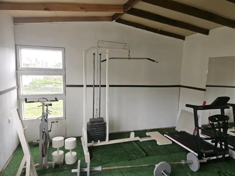 Equipos de gym jalonpolea con trotadora bicicleta