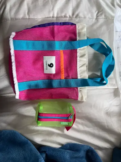 Bolso tote multicolor Campers con estuche - miniatura 1