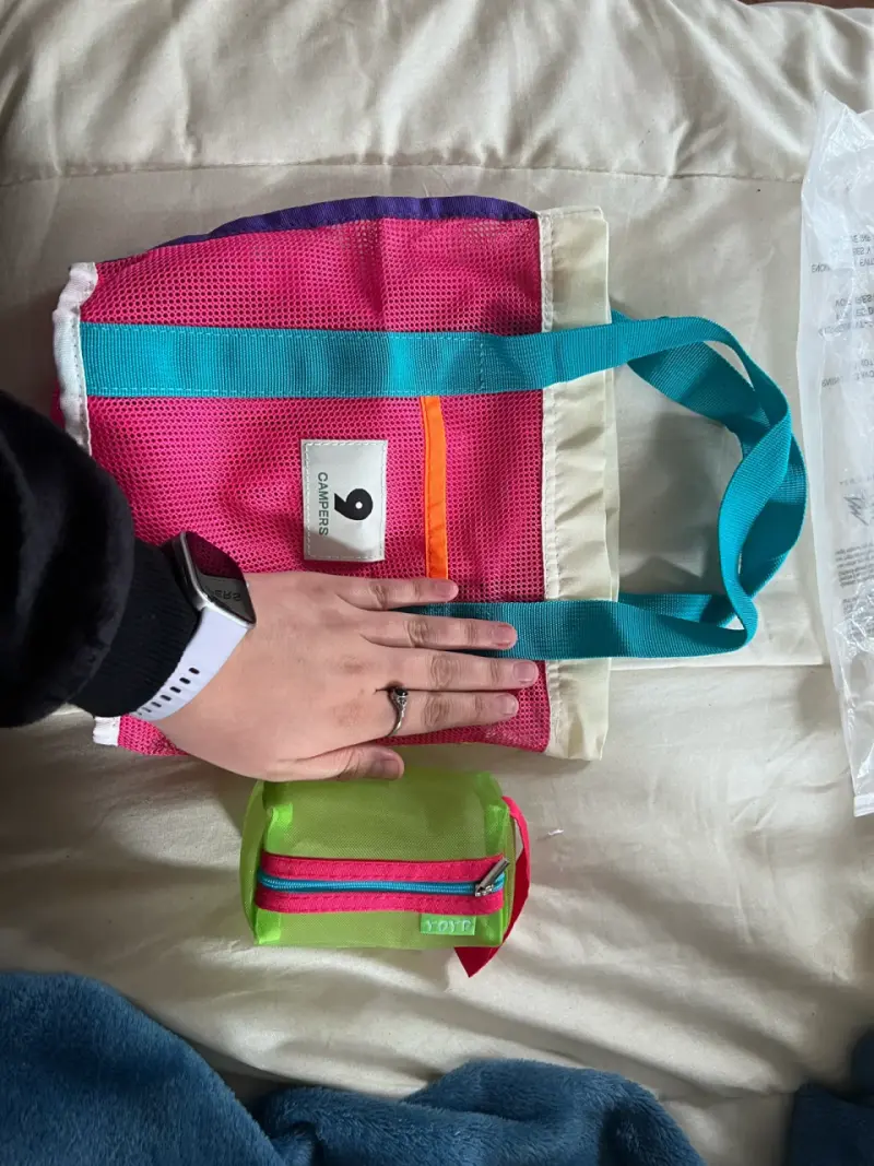 Bolso tote multicolor Campers con estuche - 2