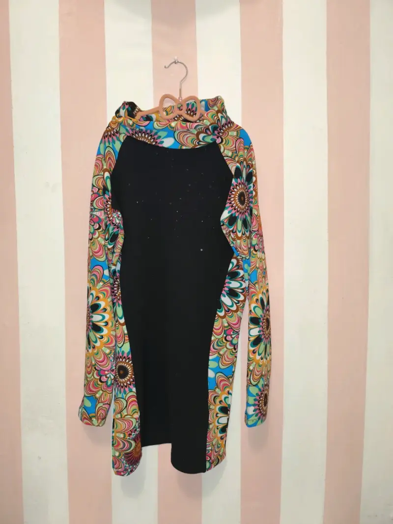 Vestido de manga larga con estampado floral - 2
