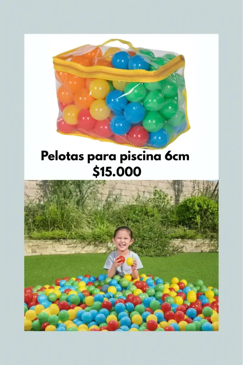 Pelotas de colores para piscina 6cm