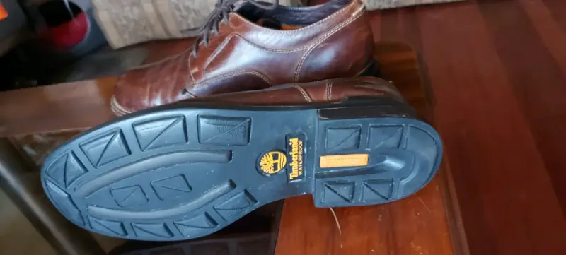 Zapatos de cuero marrón Timberland impermeables - 1