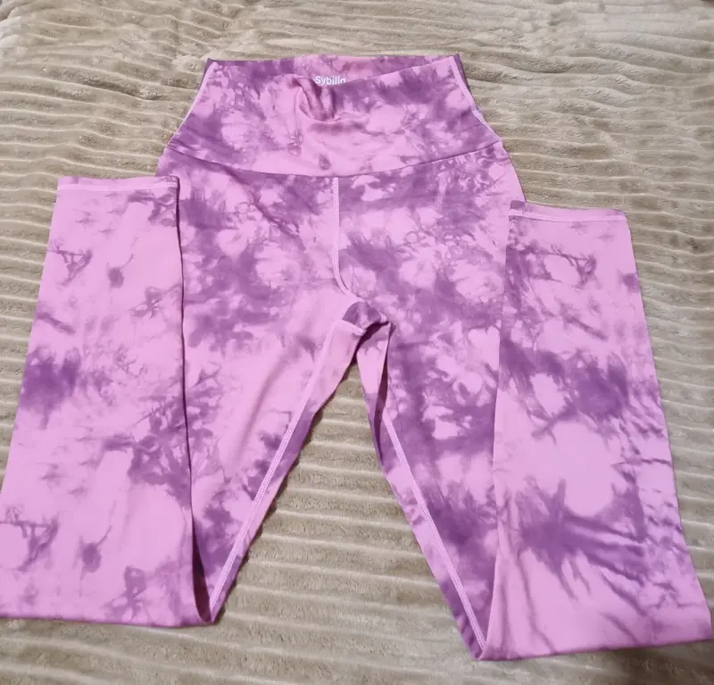 Leggings deportivos tie-dye morados Sybilla - 1