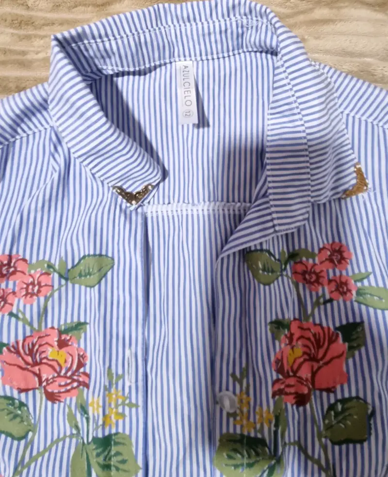 Blusa sin mangas con bordado floral - 2