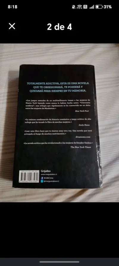 Libro 'Cincuenta Sombras de Grey' de E.L. James - miniatura 2