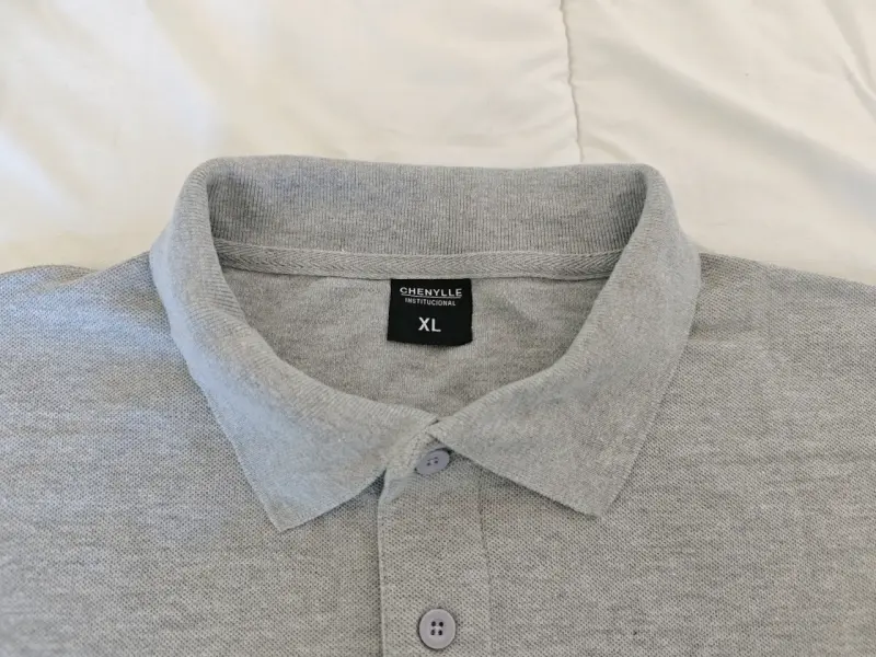 Polera Polo Gris Chenylle Talla XL - 3