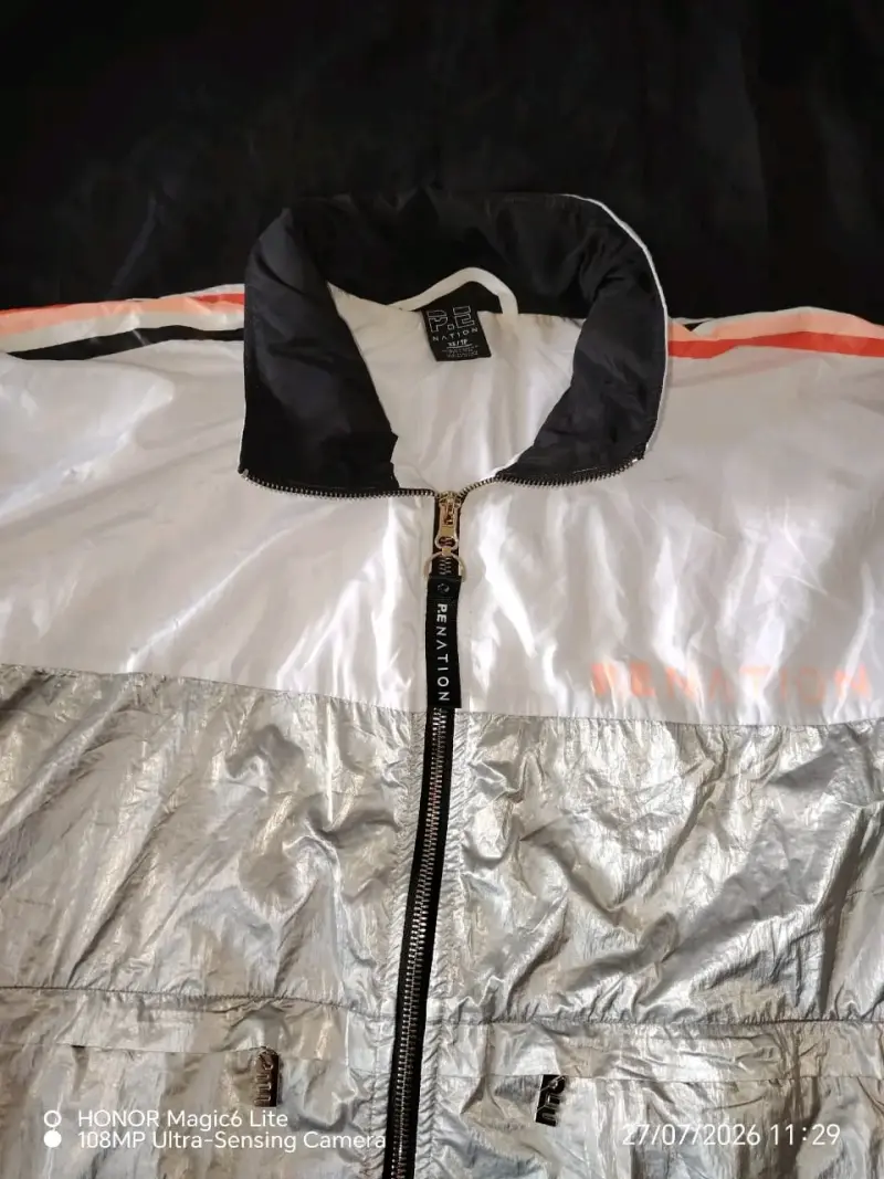 Chaqueta cortaviento plateada PE Nation - 1
