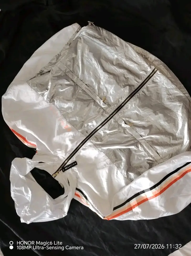 Chaqueta cortaviento plateada PE Nation - 2