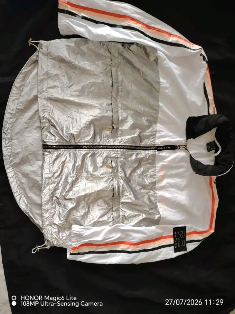 Chaqueta cortaviento plateada PE Nation - 4