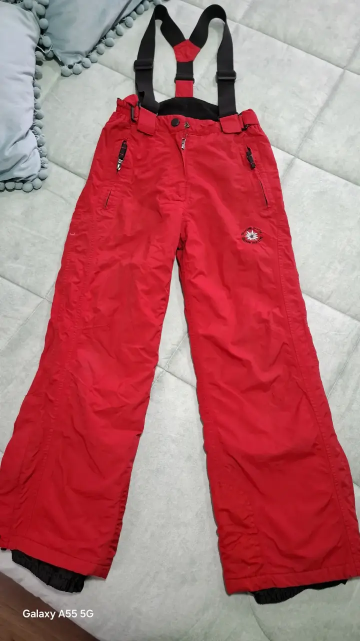 Pantalones de nieve rojos para niños talla 8-10 - 2