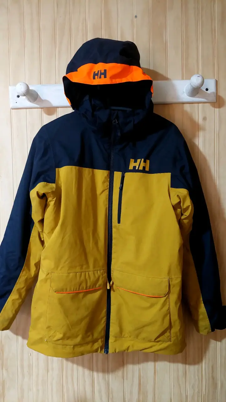 Chaqueta impermeable Helly Hansen amarilla y azul - 1