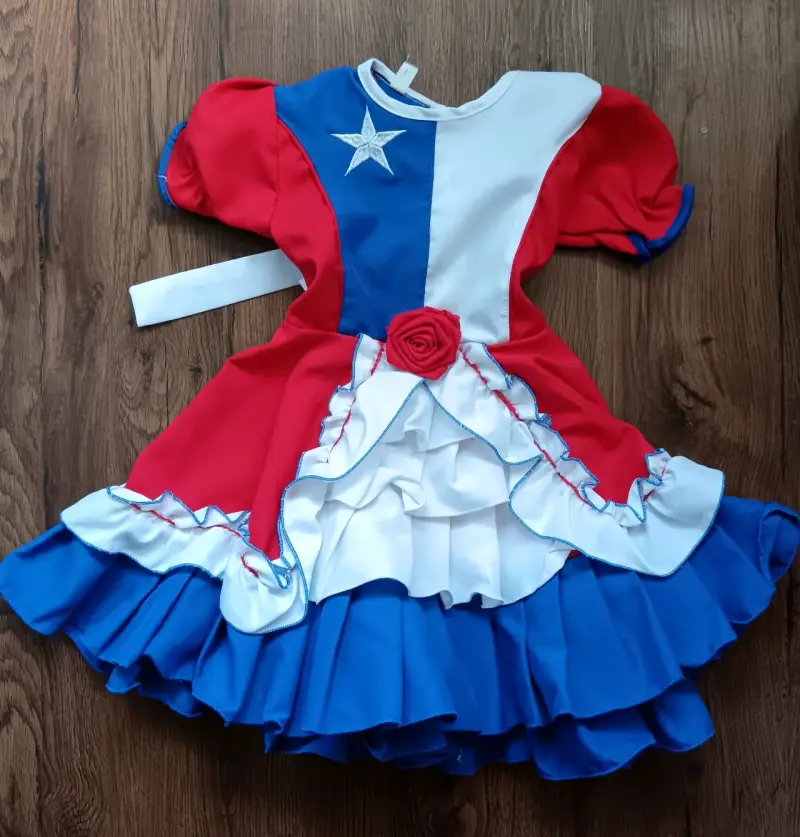 Vestido de huasa chilena para niña - 1