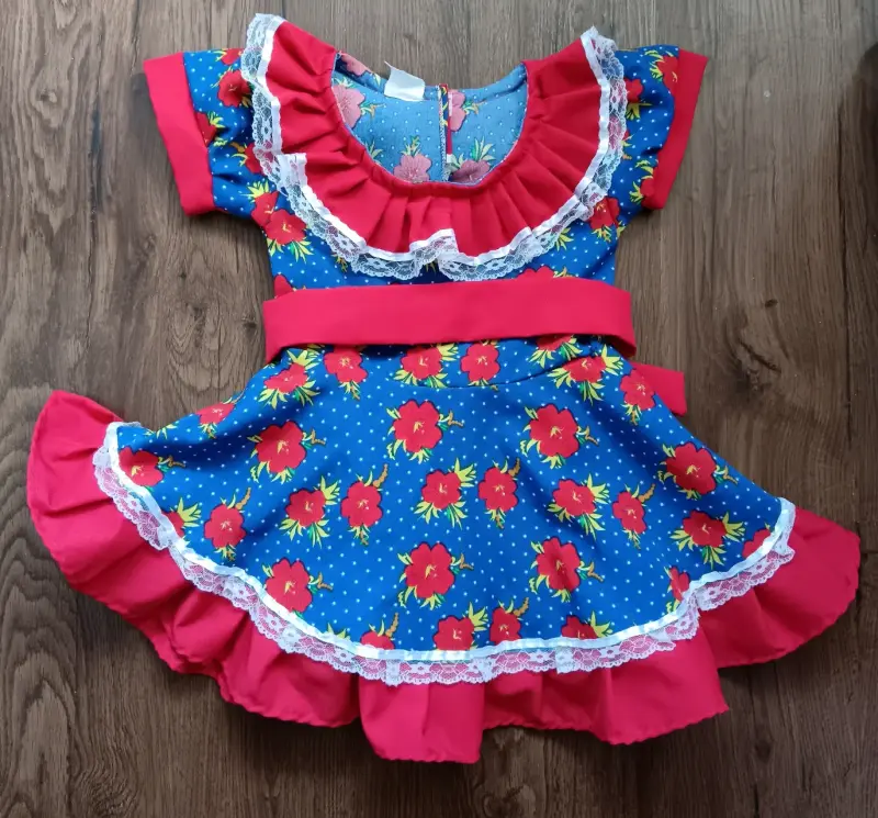Vestido de huasa chilena para niña - 2