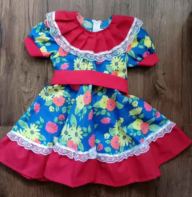 Vestido de huasa chilena para niña - 3