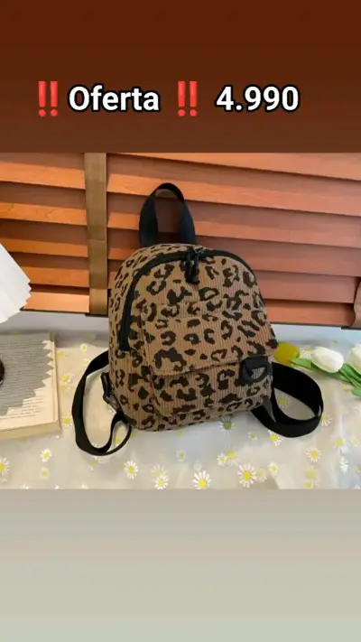 Mochila estampado animal print con oferta - miniatura 1