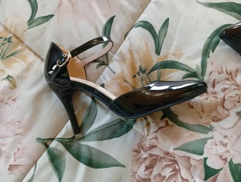 Zapatos de Tacón Alto Negros Charol para Mujer - 1