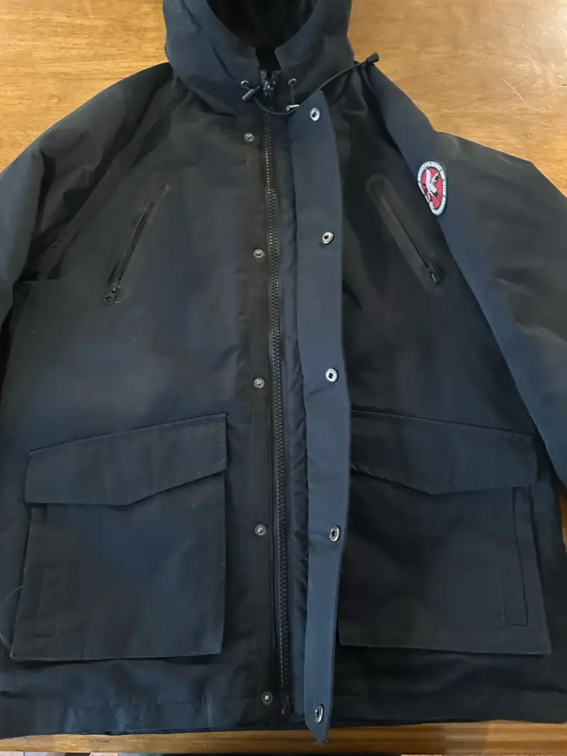 Chaqueta azul gruesa talla S - 3