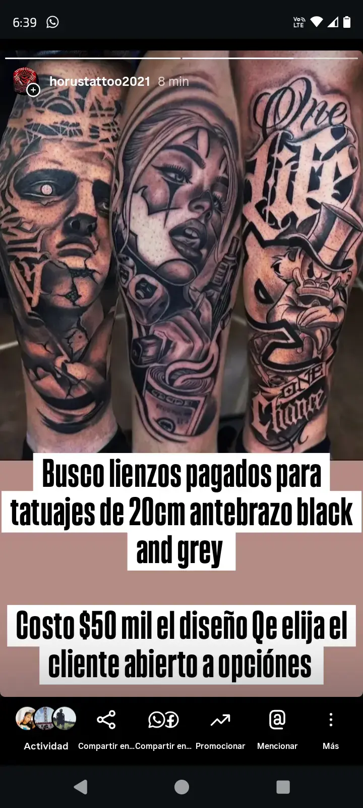 Vendo o permuto tatuaje