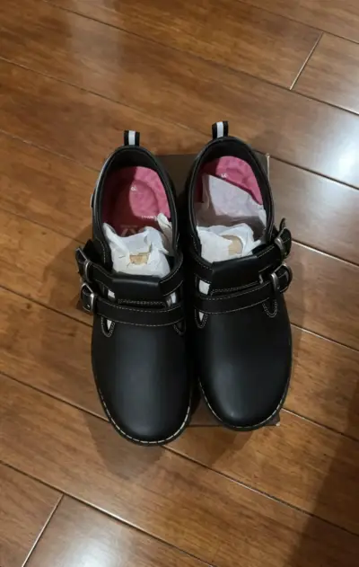 Zapatos escolares negros con hebillas para niños - miniatura 2