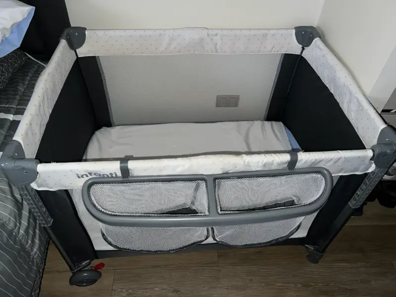 Cuna corral Infanti plegable con ruedas - 1