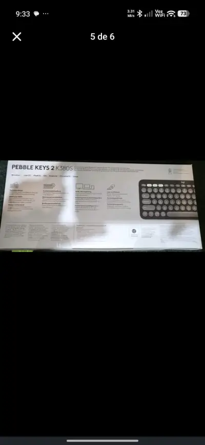 Teclado Inalámbrico Logitech Pebble Keys 2 K380S - miniatura 5