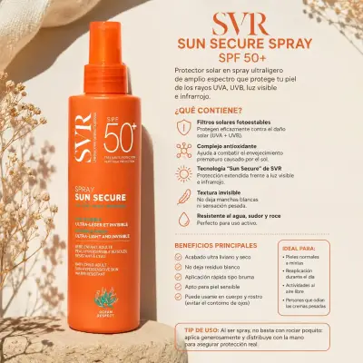 Protector solar en spray SVR Sun Secure SPF 50+ - miniatura 1