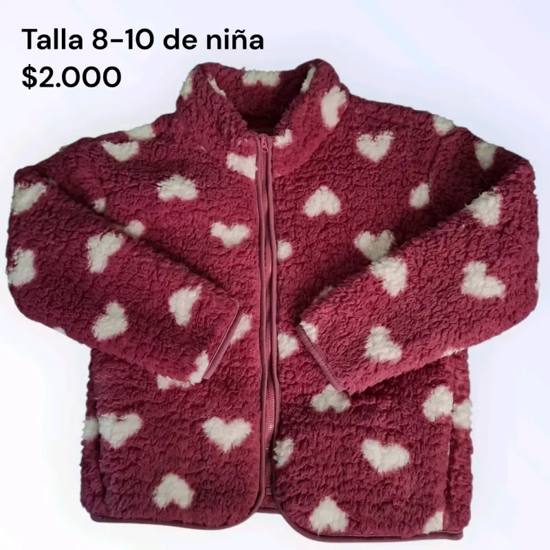 Poleron de niña con corazones